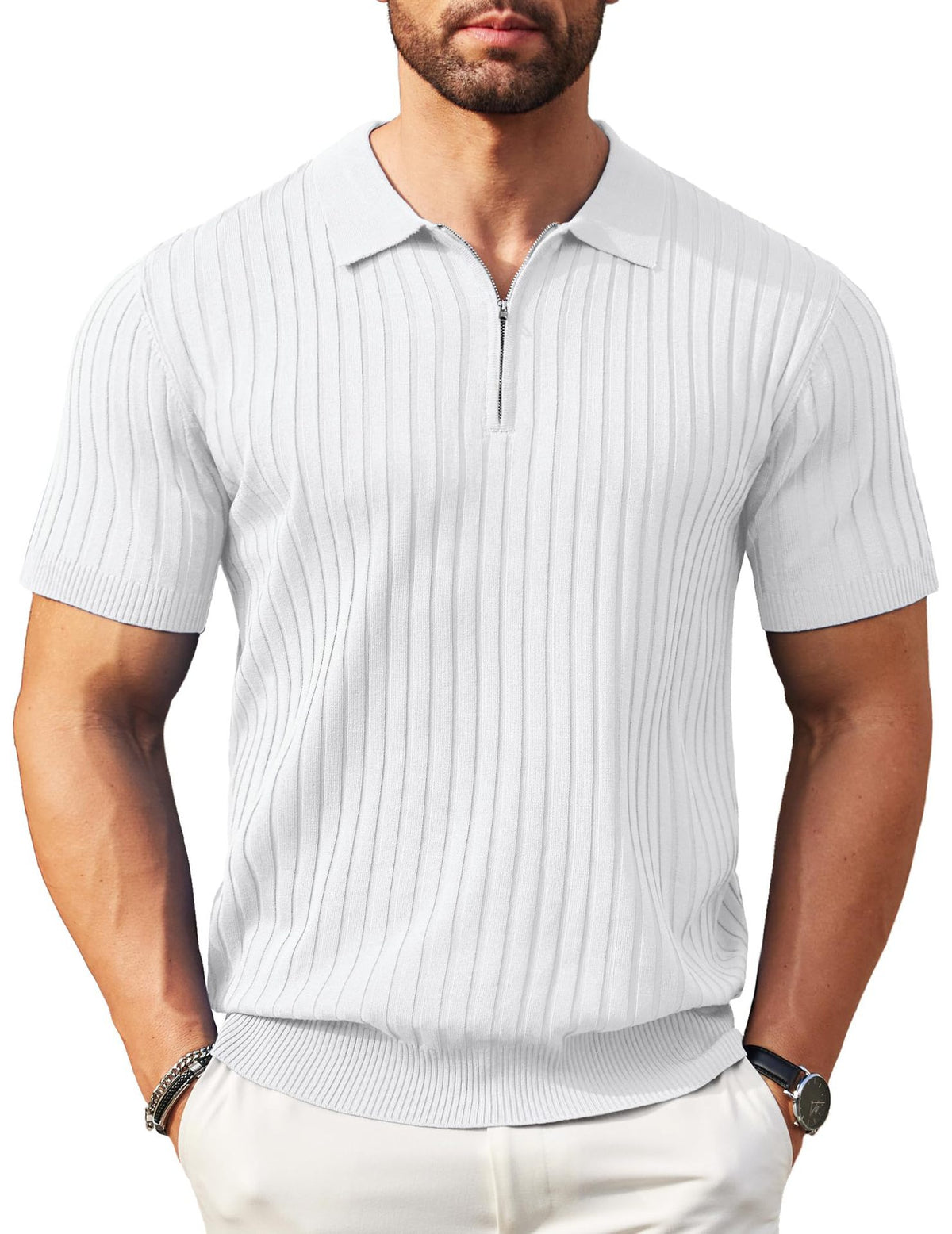 The Riviera Zip Knit Polo