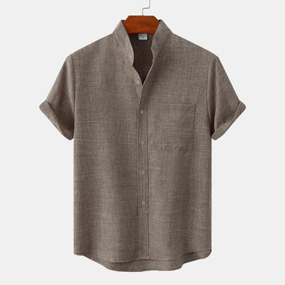 The Cannes Band-Collar Shirt