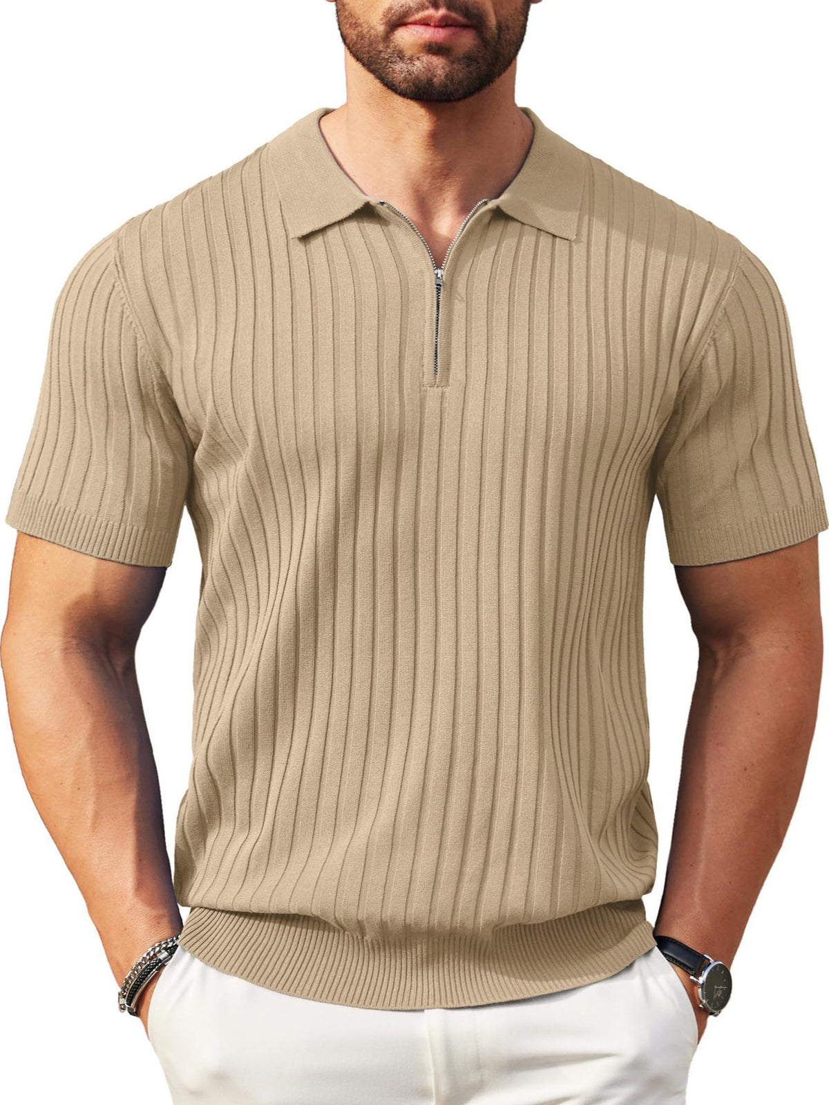The Riviera Zip Knit Polo