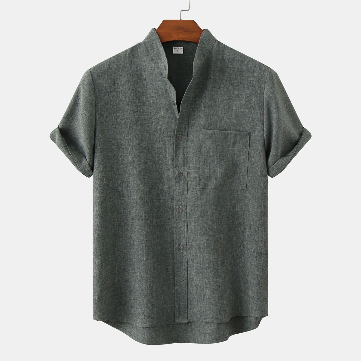The Cannes Band-Collar Shirt