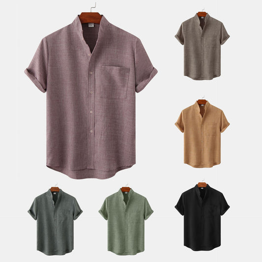 The Cannes Band-Collar Shirt