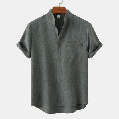 The Cannes Band-Collar Shirt