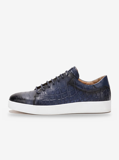 The Belgravia Leather Lace-Up - Blue - packshot
