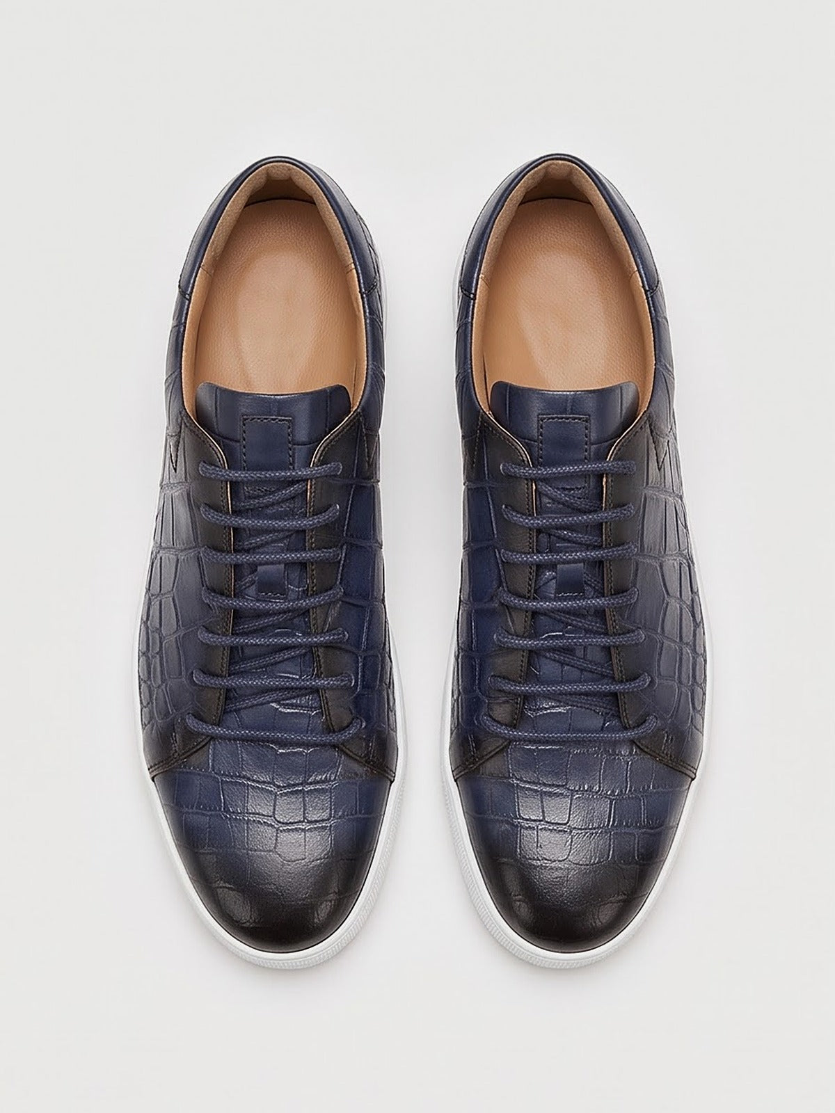 The Belgravia Leather Lace-Up - Blue - front