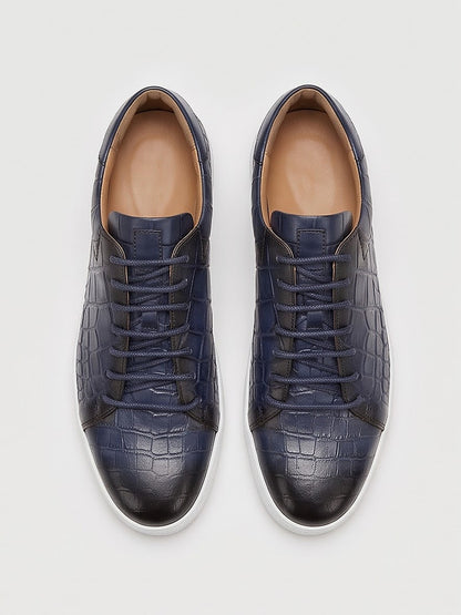 The Belgravia Leather Lace-Up - Blue - front