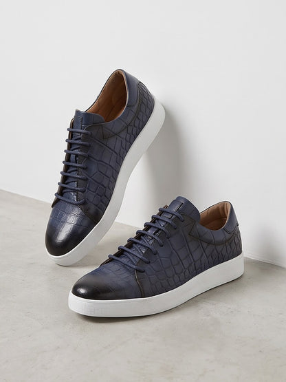 The Belgravia Leather Lace-Up - Blue - side