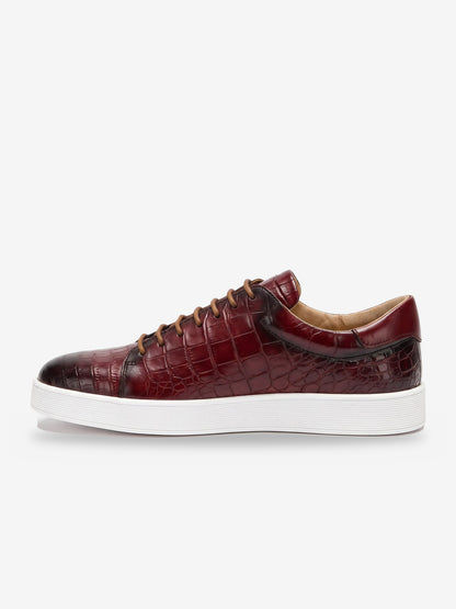 The Belgravia Leather Lace-Up - Burgundy - packshot