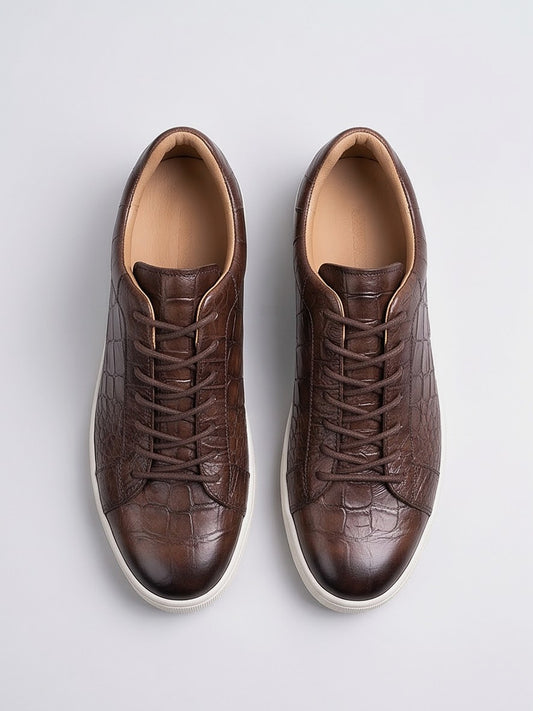 The Belgravia Leather Lace-Up - Dark Brown - front