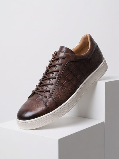 The Belgravia Leather Lace-Up - Dark Brown - closeup