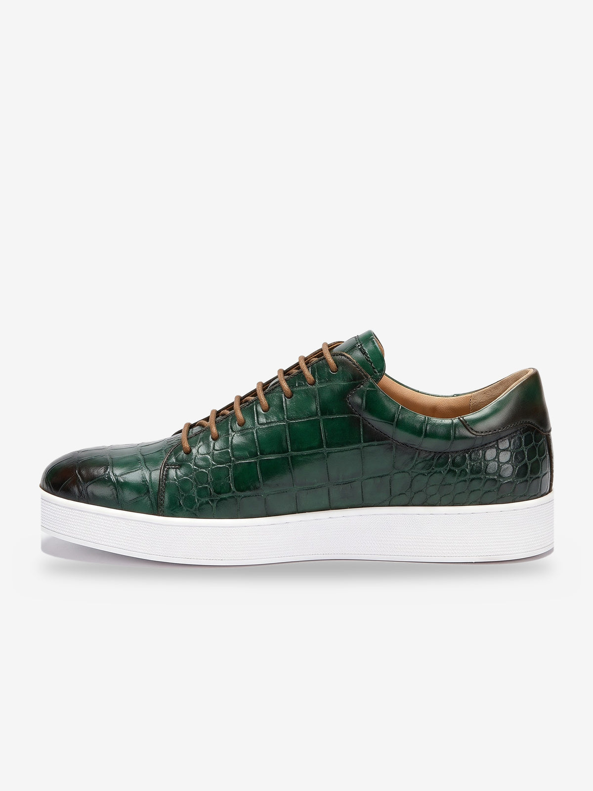 The Belgravia Leather Lace-Up - Green - packshot