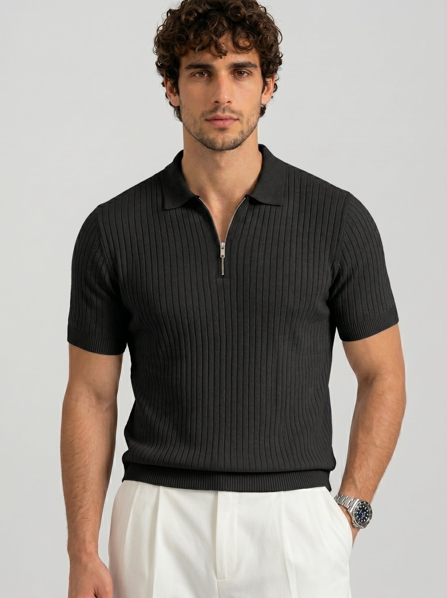 THE MONACO ZIP POLO