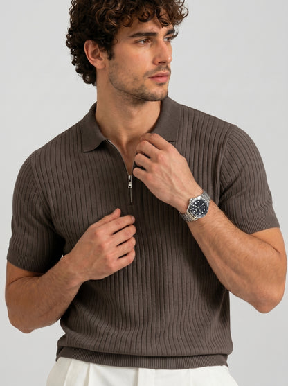 THE MONACO ZIP POLO
