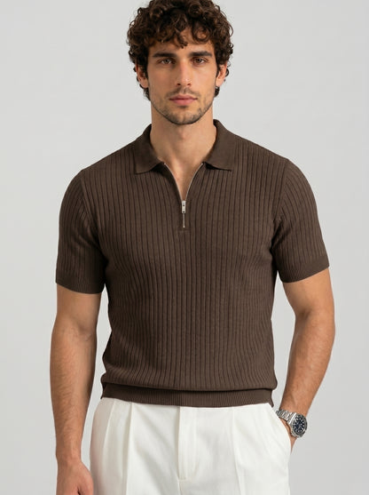 THE MONACO ZIP POLO