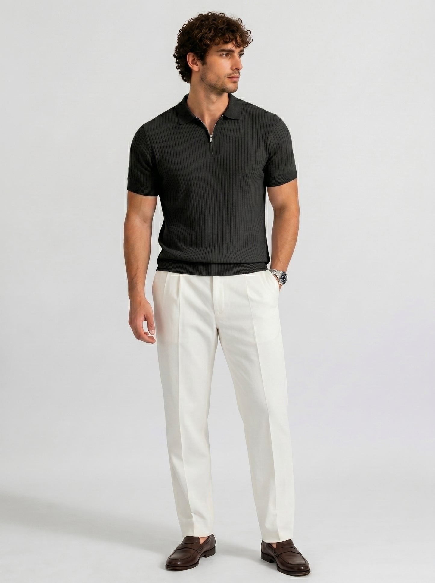 THE MONACO ZIP POLO