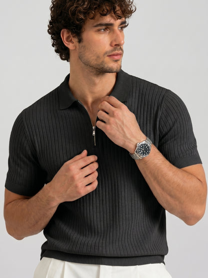 THE MONACO ZIP POLO