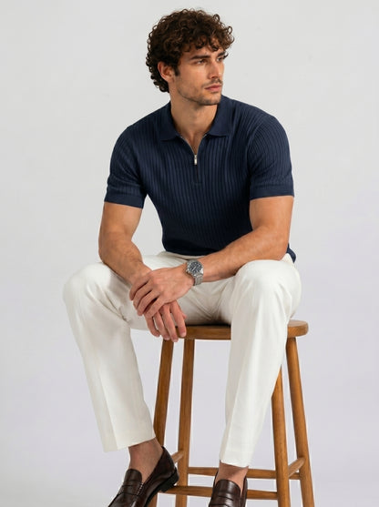 THE MONACO ZIP POLO