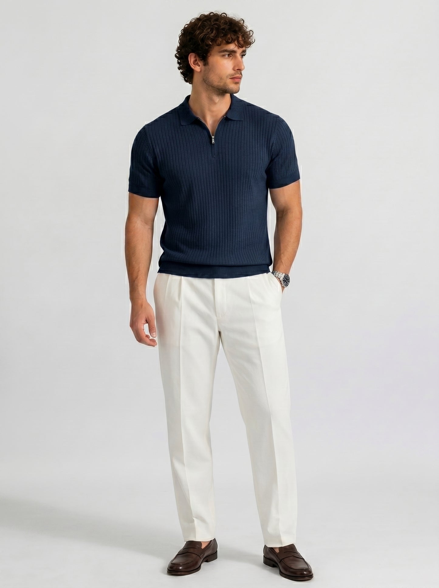 THE MONACO ZIP POLO
