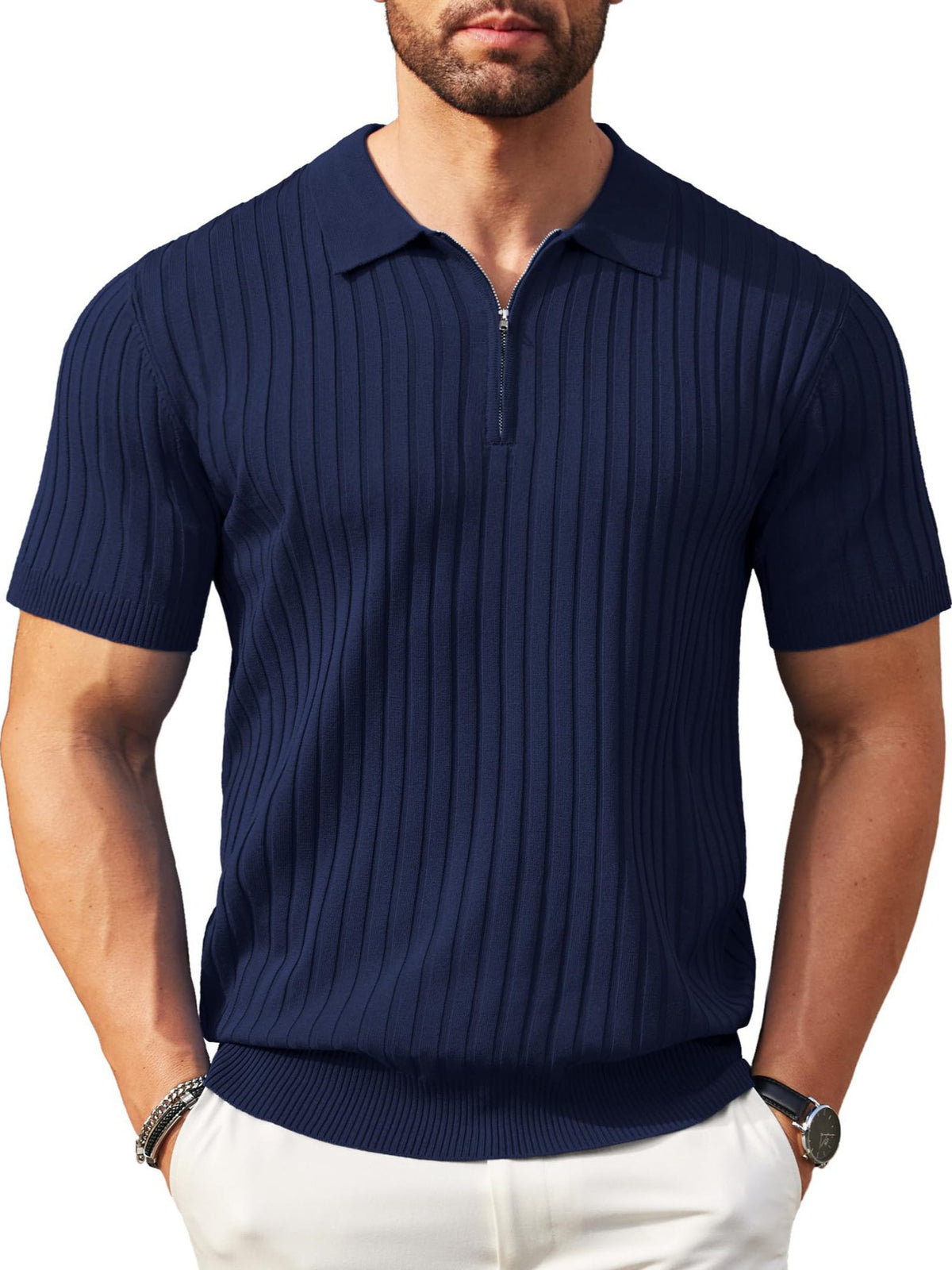 The Riviera Zip Knit Polo