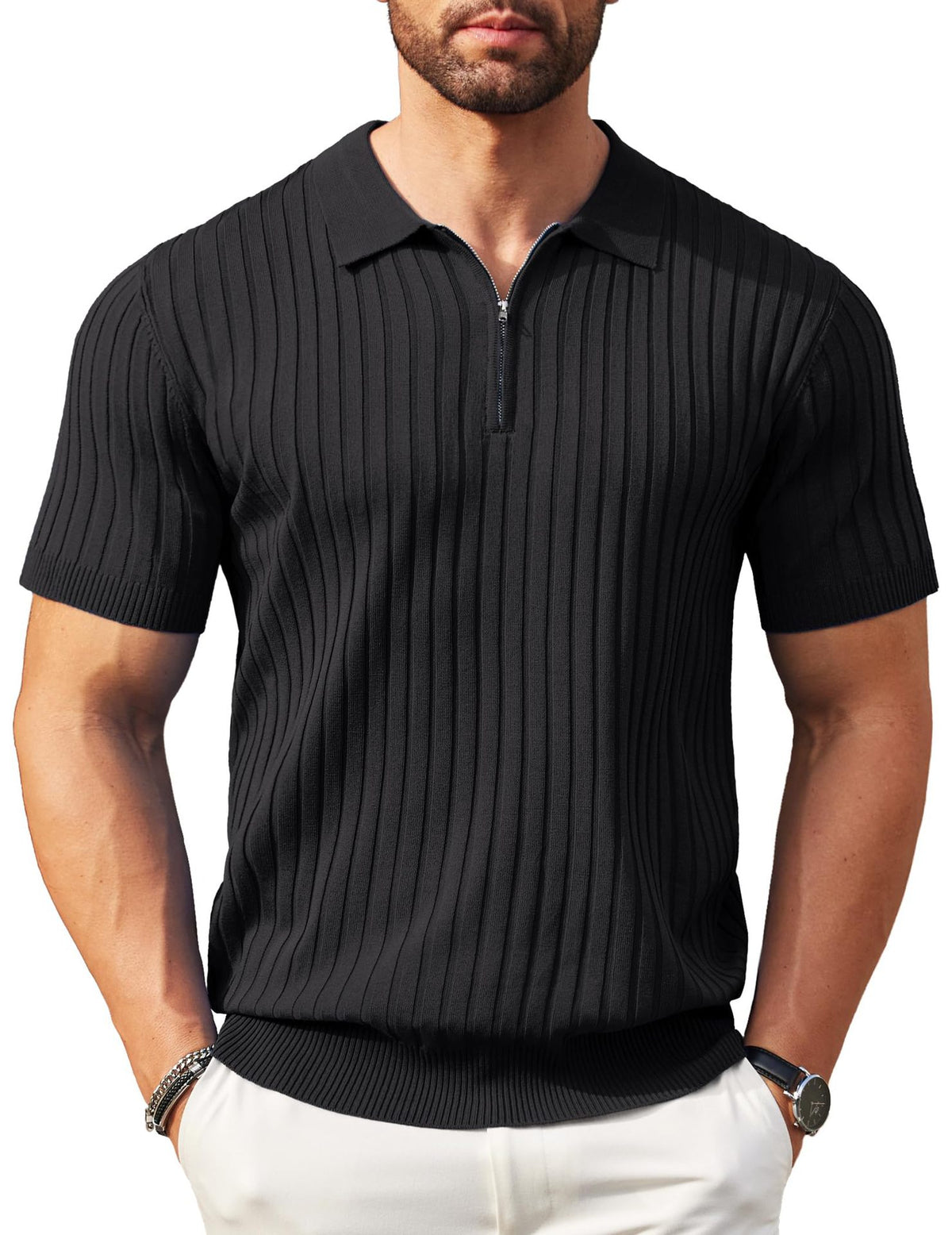 The Riviera Zip Knit Polo