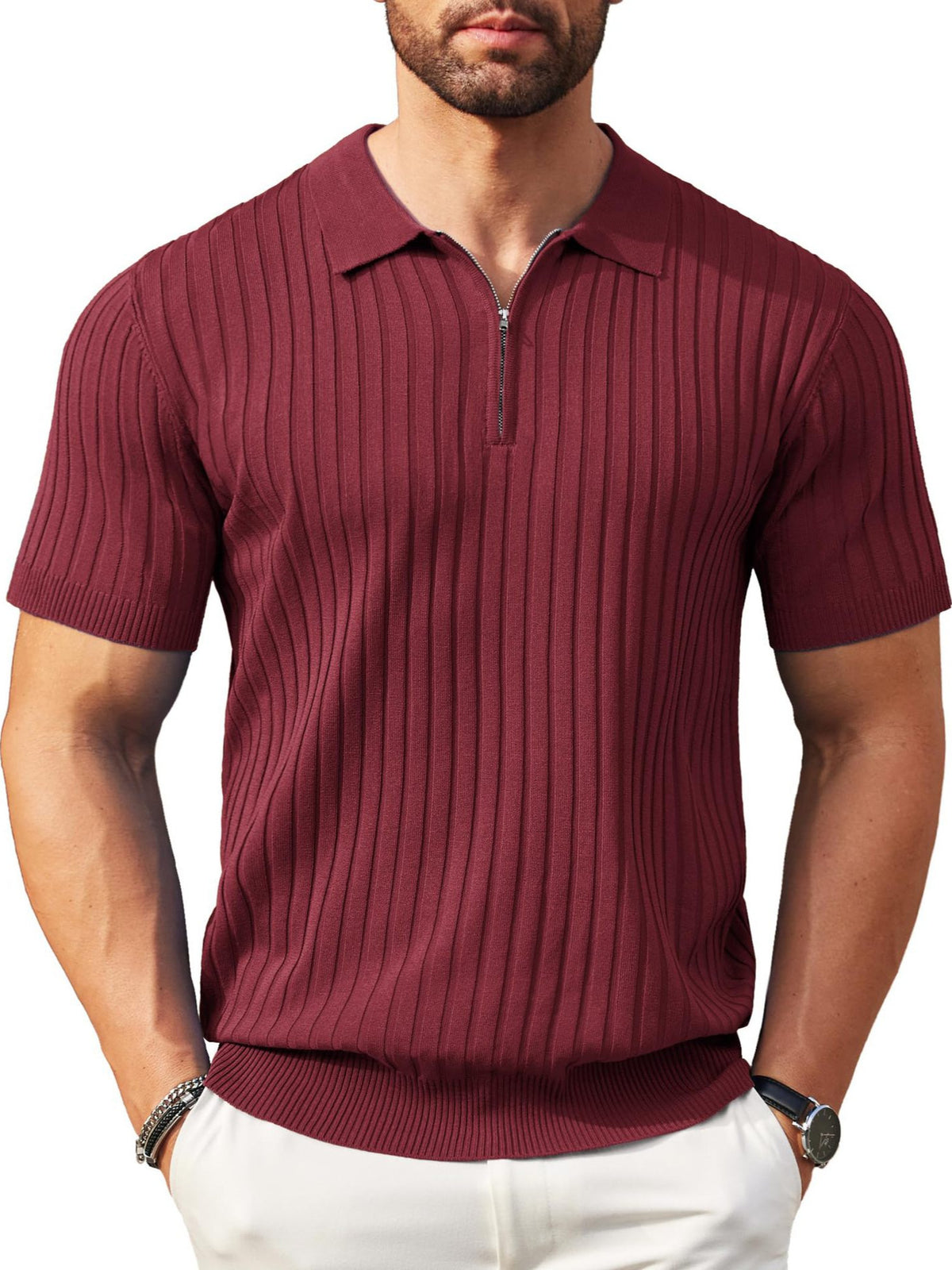 The Riviera Zip Knit Polo