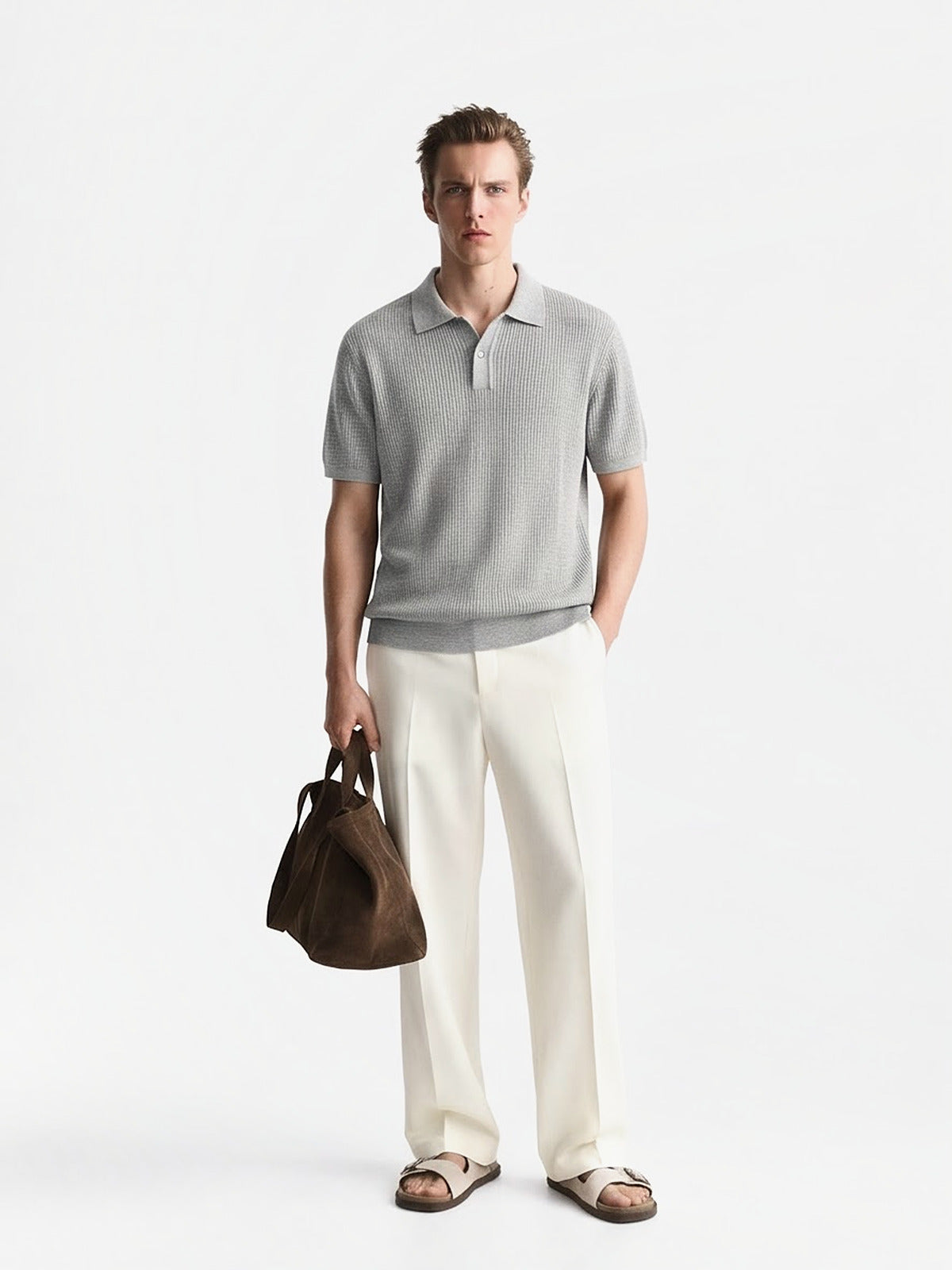 the-amalfi-textured-knit-polo-textured-grey-1-front