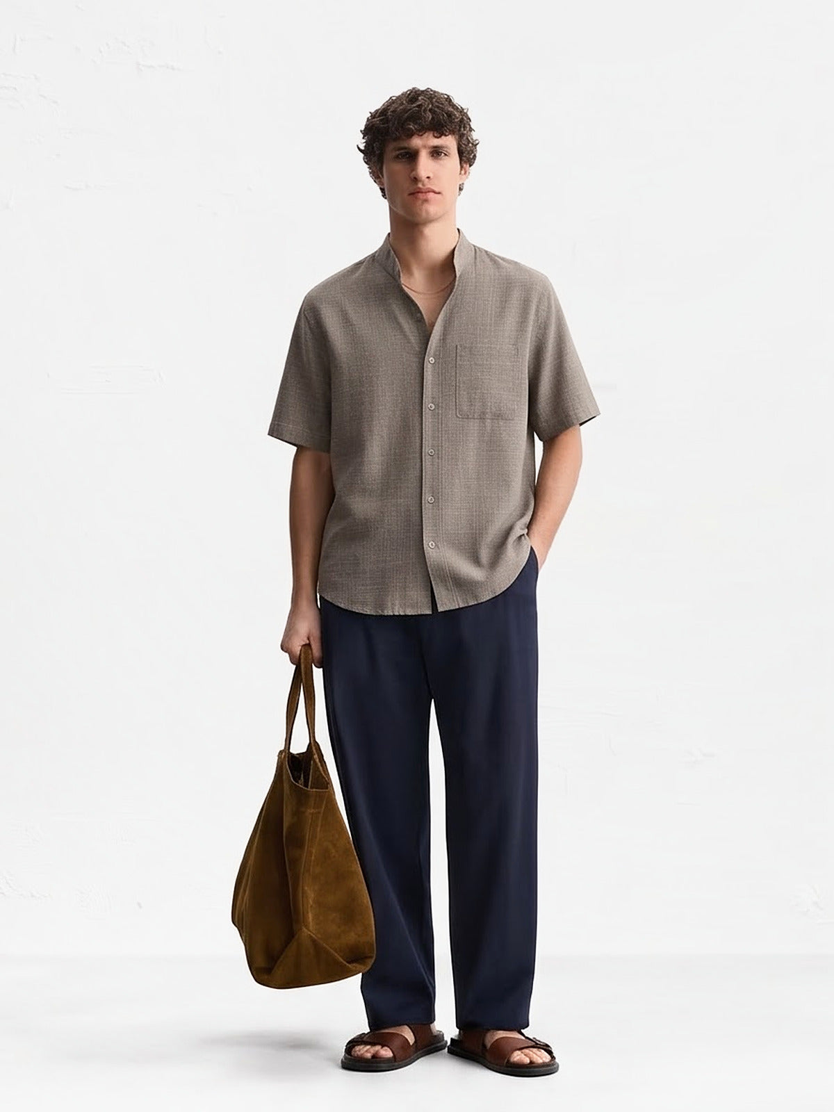 the-cannes-band-collar-shirt-taupe-1-front