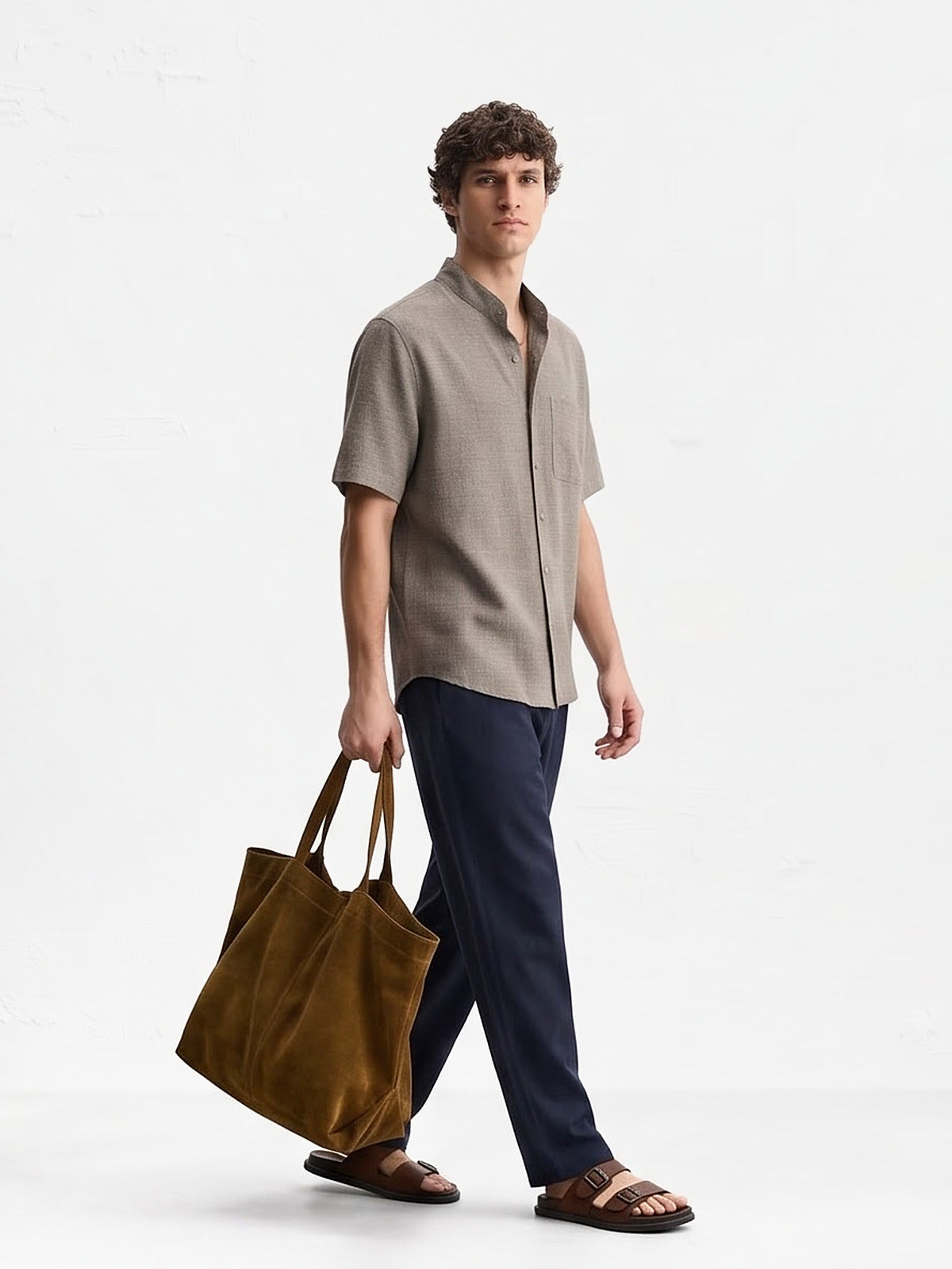the-cannes-band-collar-shirt-taupe-2-side