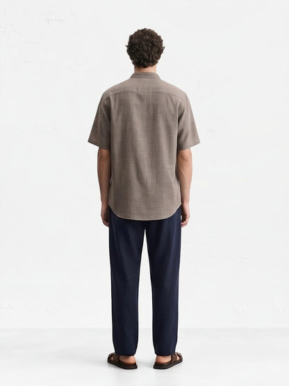 the-cannes-band-collar-shirt-taupe-4-back