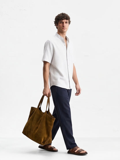 the-cannes-band-collar-shirt-white-2-side