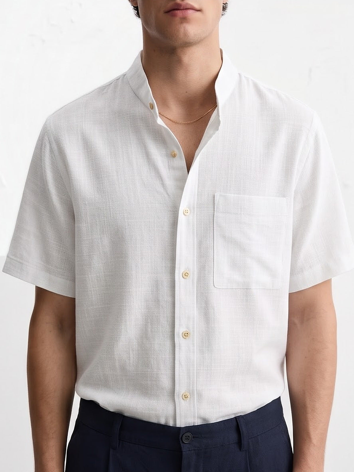 the-cannes-band-collar-shirt-white-3-closeup