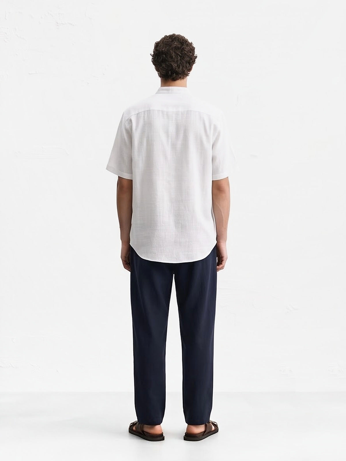 the-cannes-band-collar-shirt-white-4-back