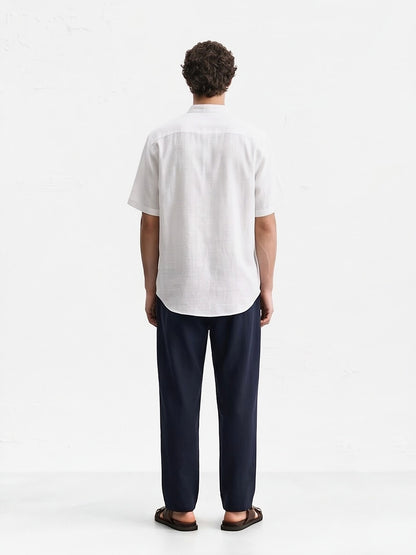 the-cannes-band-collar-shirt-white-4-back