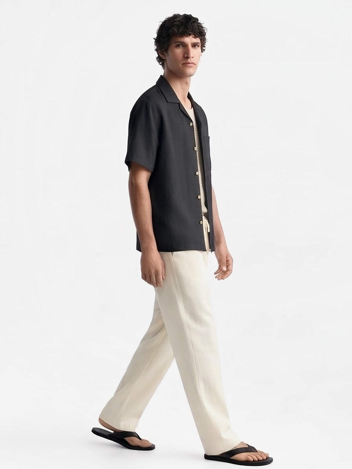 the-capri-linen-look-shirt-black-2-side