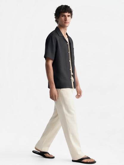 the-capri-linen-look-shirt-black-2-side