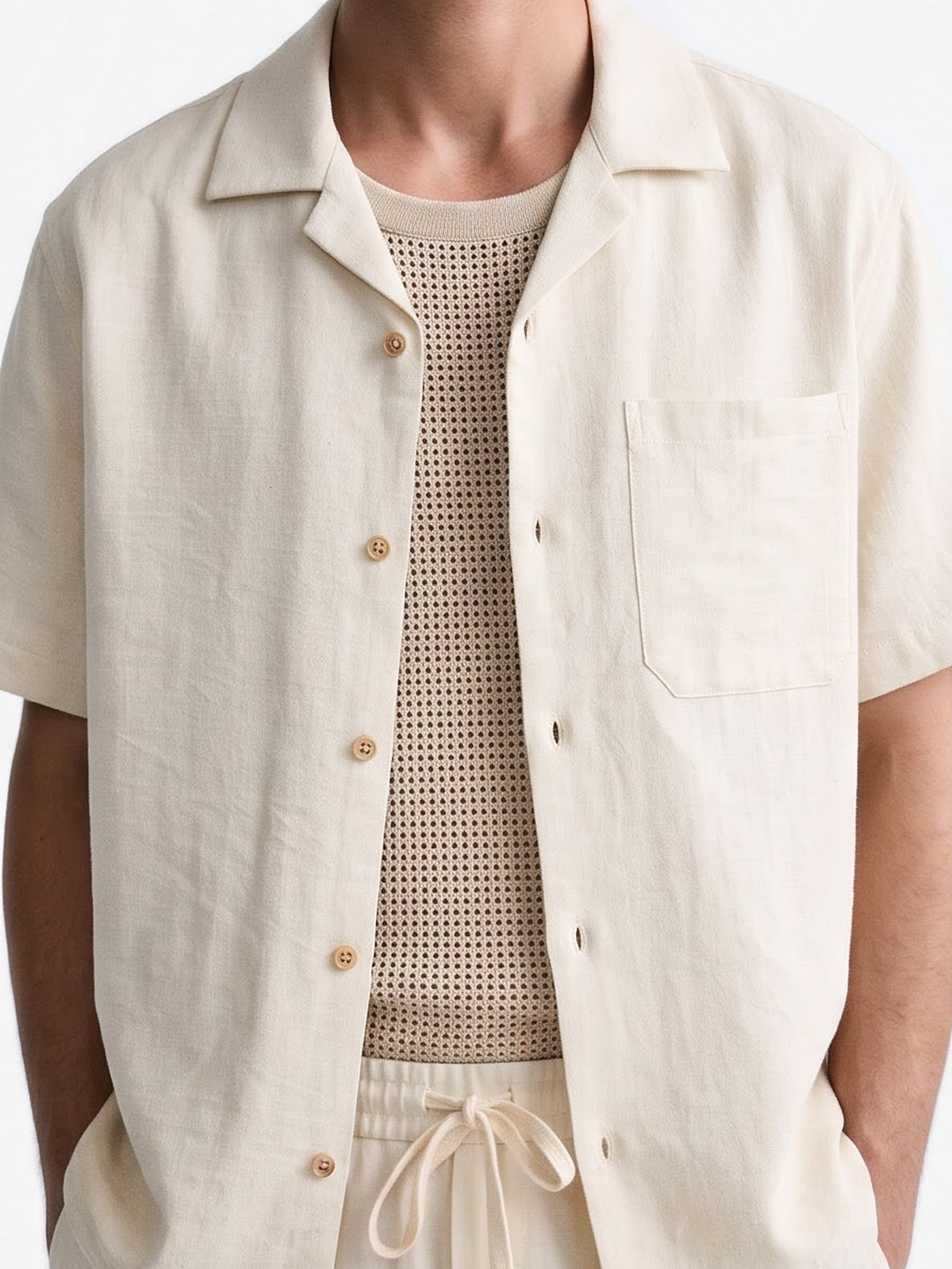 the-capri-linen-look-shirt-sand-3-closeup