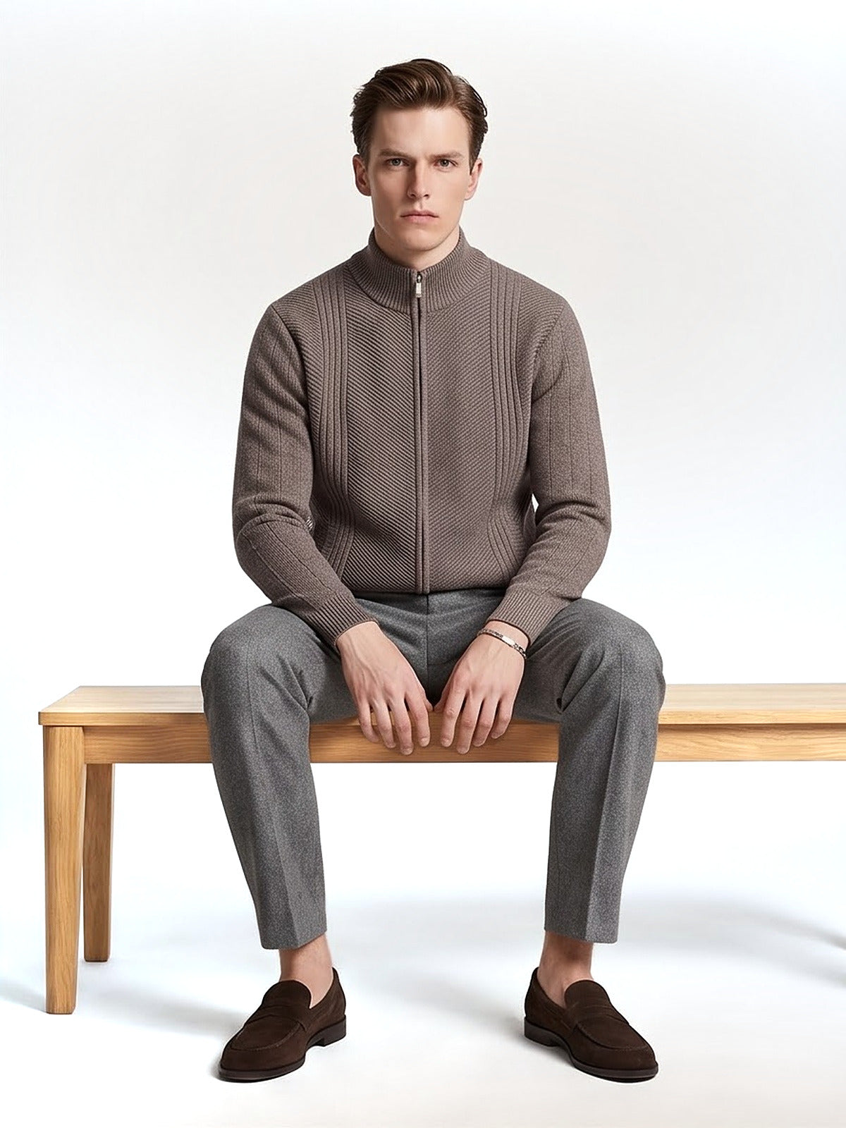 The Chamonix Zip Knit Cardigan