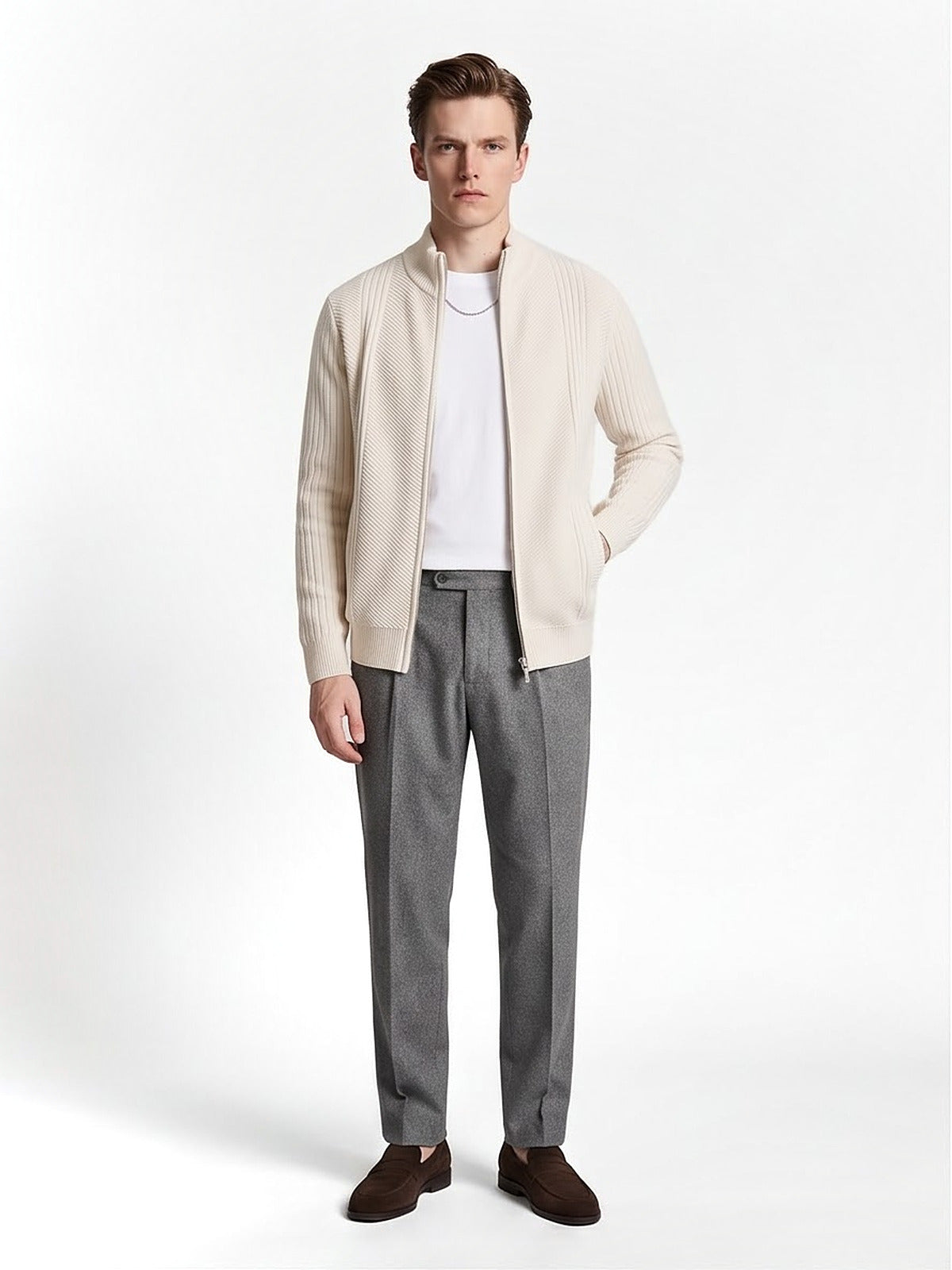 The Chamonix Zip Knit Cardigan