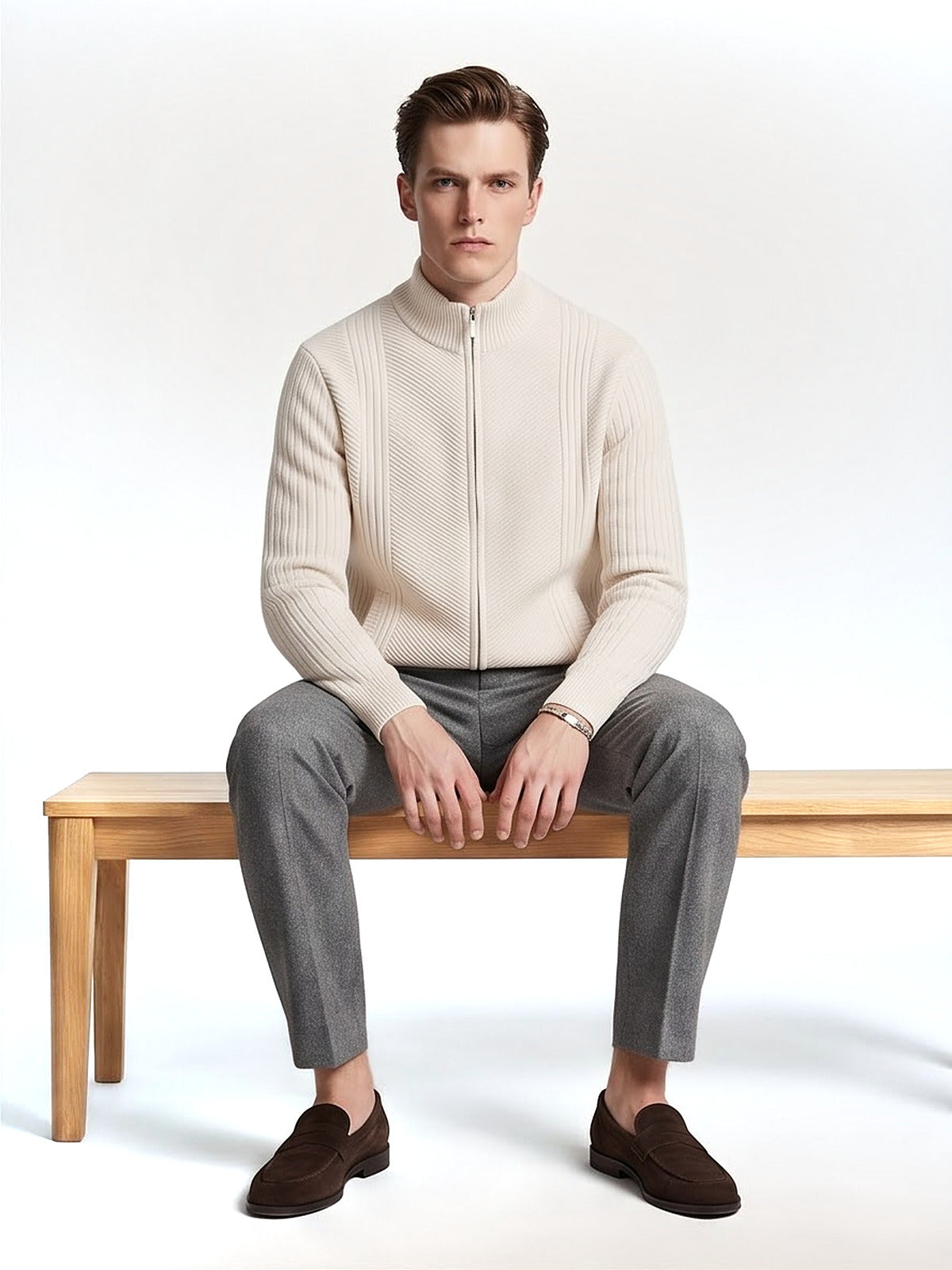The Chamonix Zip Knit Cardigan