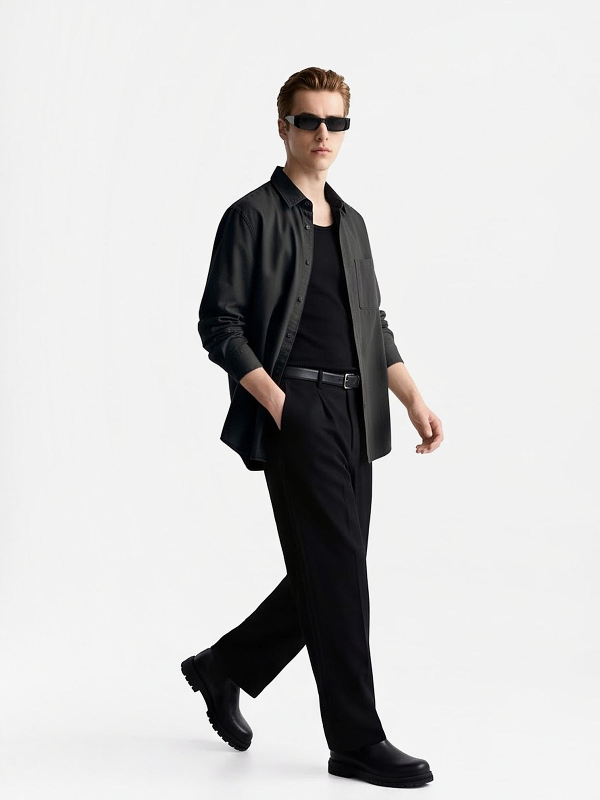the-hampton-everyday-shirt-black-2-side