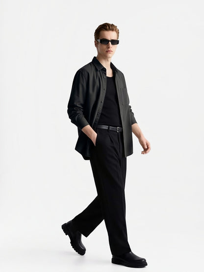 the-hampton-everyday-shirt-black-2-side