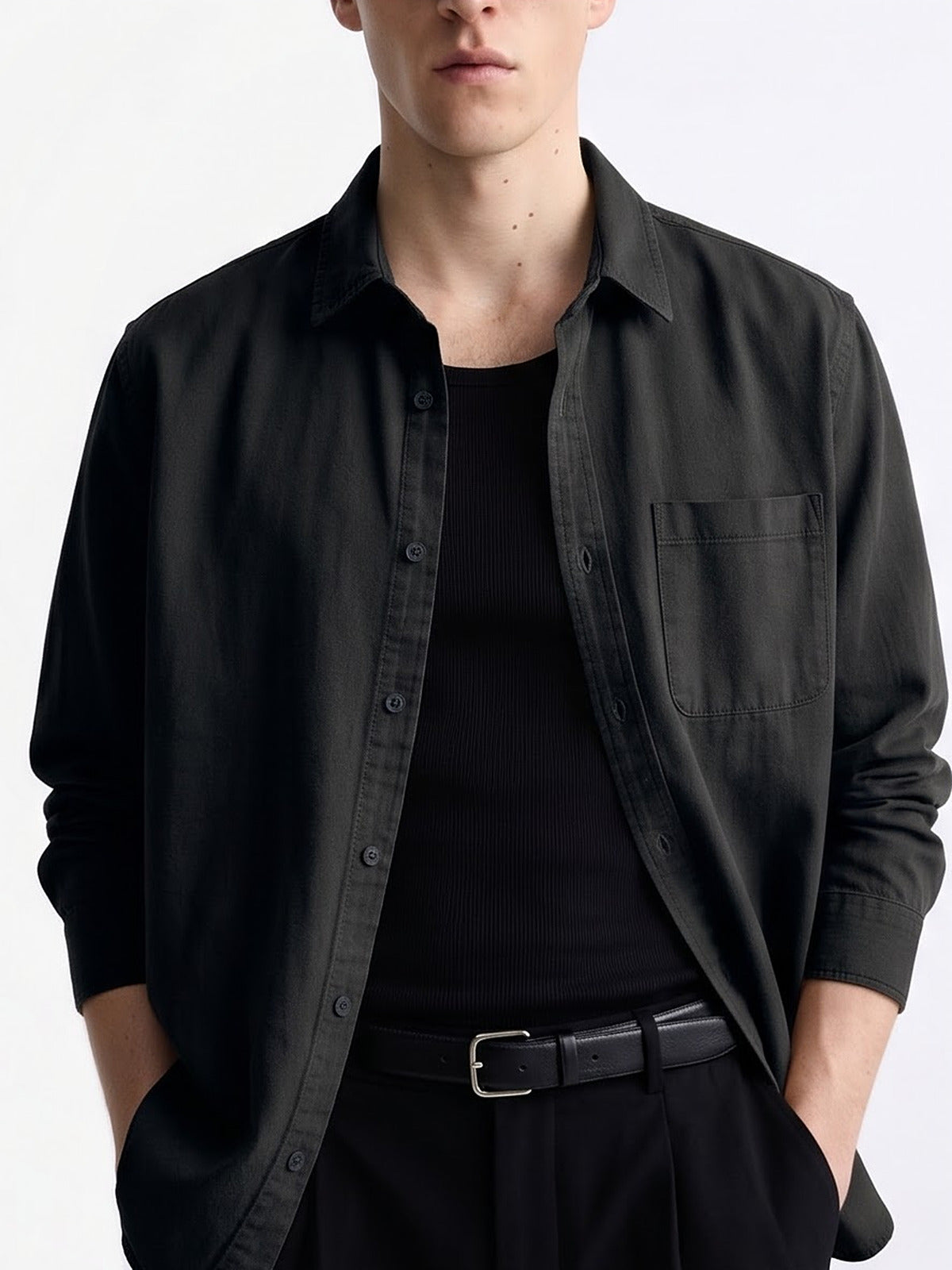 the-hampton-everyday-shirt-black-3-closeup