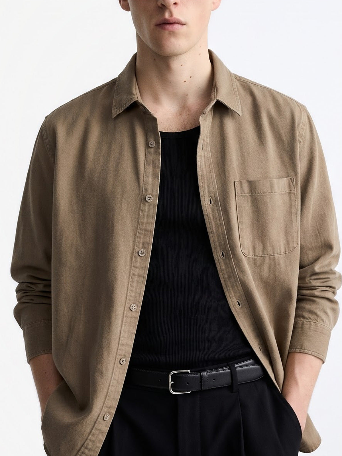 the-hampton-everyday-shirt-khaki-3-closeup