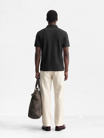 the-marbella-waffle-polo-black-4-back
