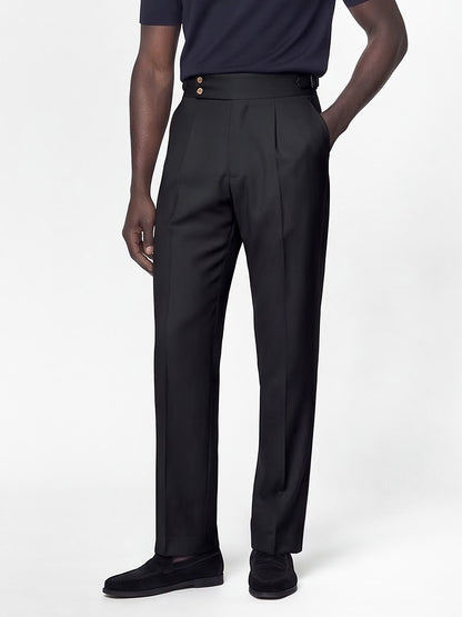 the-mayfair-pleated-trousers-black-1-front
