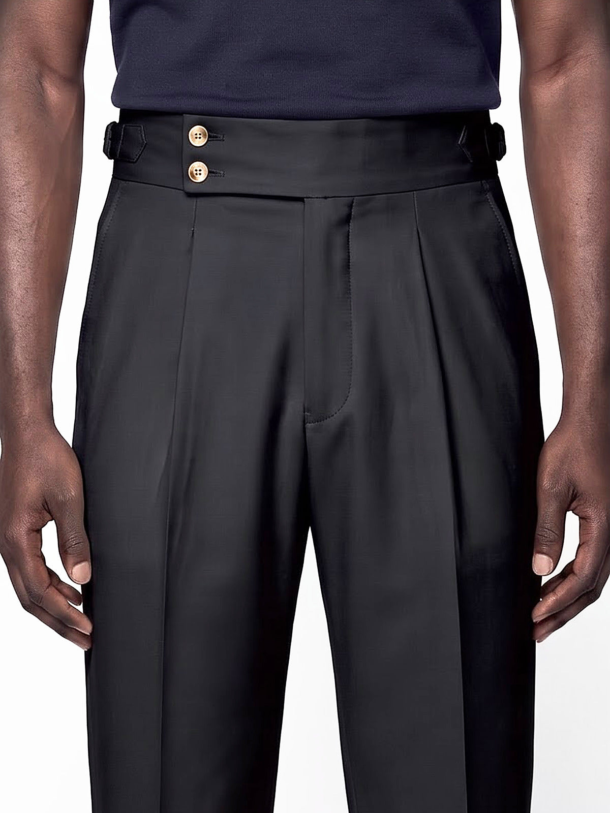 the-mayfair-pleated-trousers-black-3-closeup