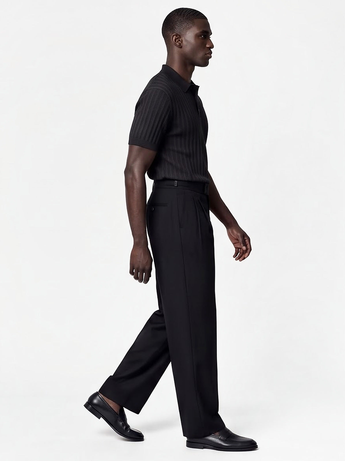 the-ravello-knit-polo-black-2-side