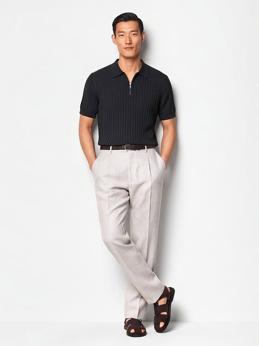 the-riviera-zip-knit-polo-black-1-front