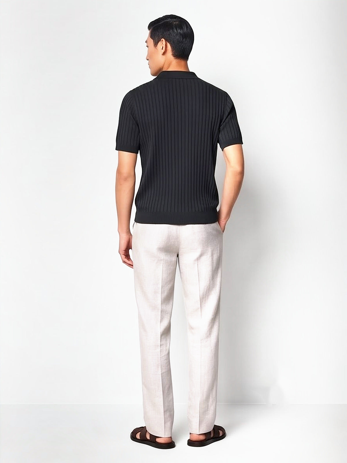 the-riviera-zip-knit-polo-black-4-back