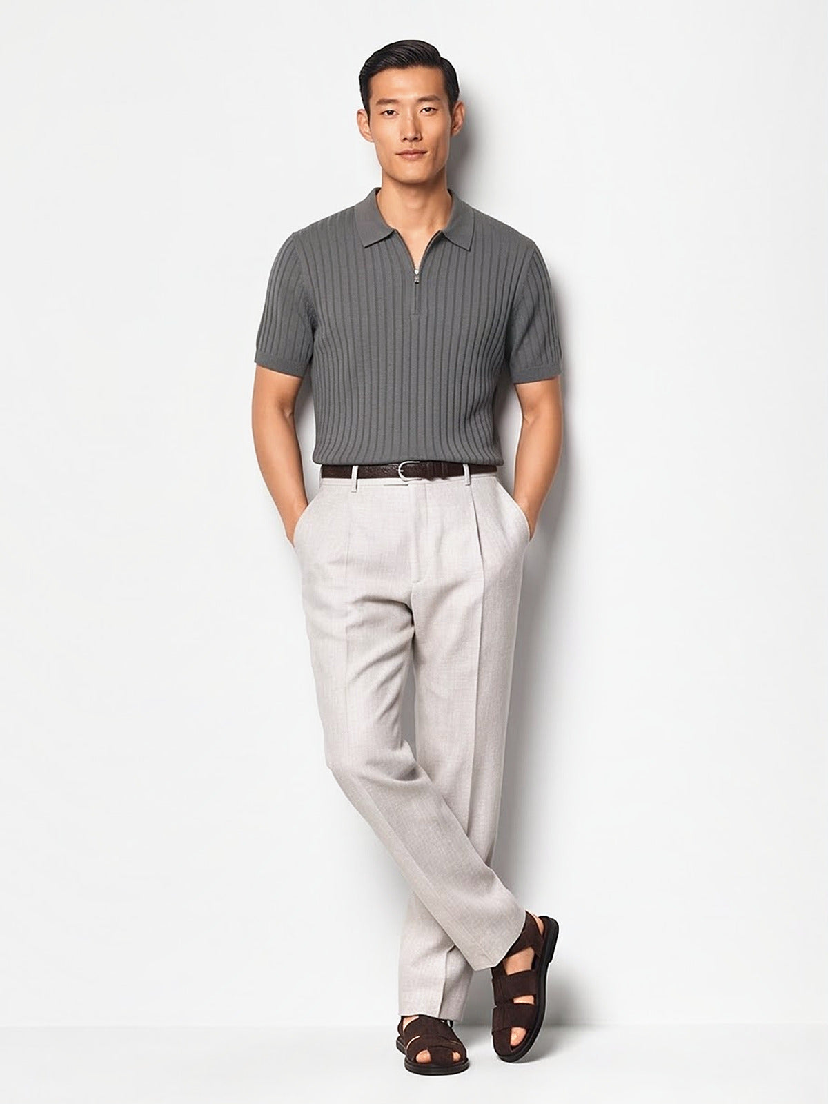the-riviera-zip-knit-polo-grey-1-front