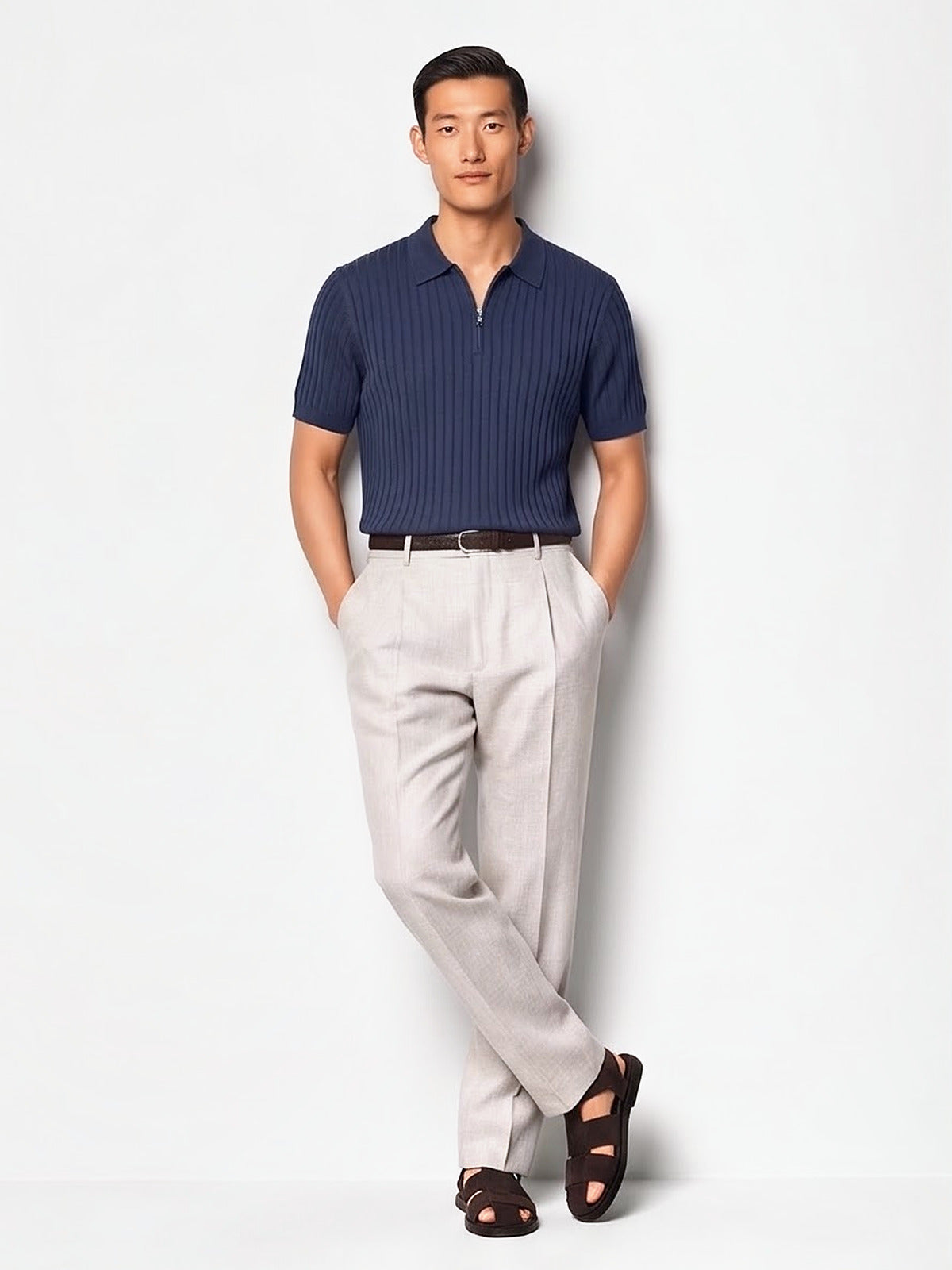 the-riviera-zip-knit-polo-navy-1-front